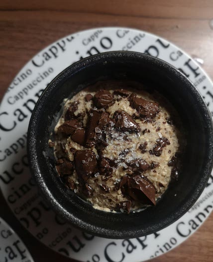 Chocolate cookie baked oats