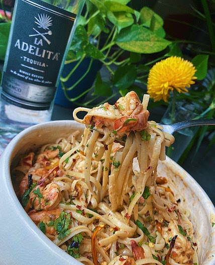 Shrimp Linguine A La Adelita