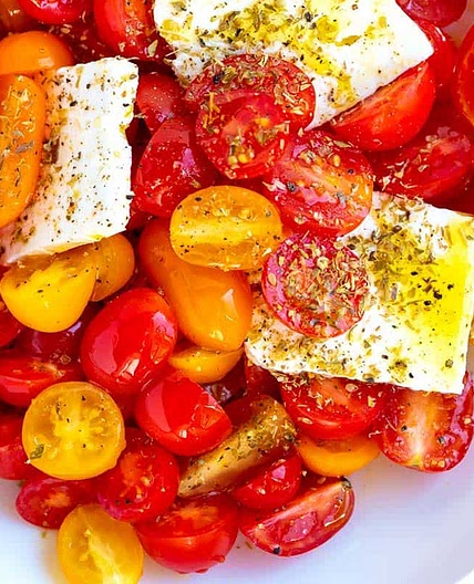 Easy Cherry Tomato and Feta Salad