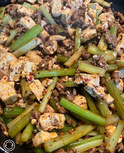 Mapo Tofu with Celery