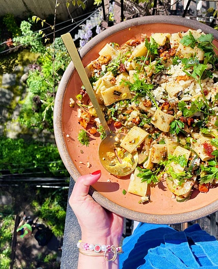 Pasta Salad with Zucchini, Sizzled Scallion, and Parmesan — Alison Roman