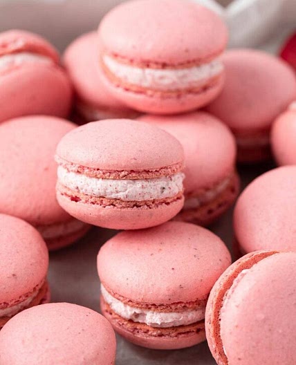 Strawberry Macarons