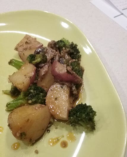 Quick,  easy red potato veggie side
