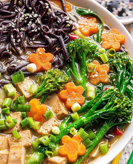 Spicy miso ginger vegetable soup