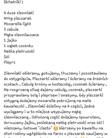 Kotlety ziemiaczane z pieczarkami