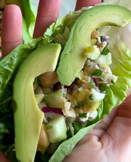Avocado Tuna Lettuce Wraps 