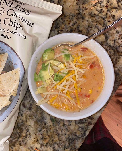 Creamy chicken taco soup 
