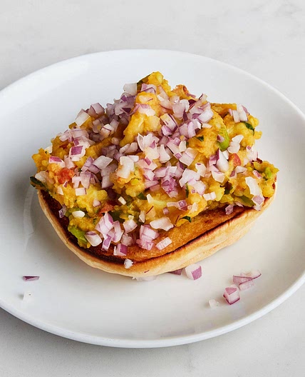Pav Bhaji on Potato Rolls
