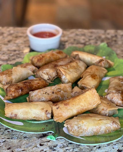 Pork and shrimp spring rolls