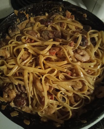 Cajun Shrimp and Sausage Pasta
