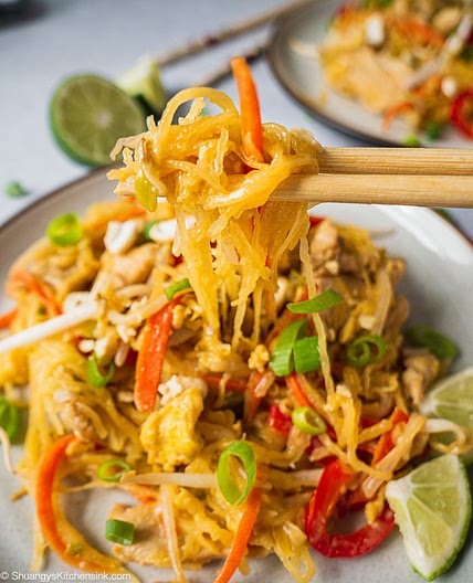 Chicken Pad Thai with Spaghetti Squash