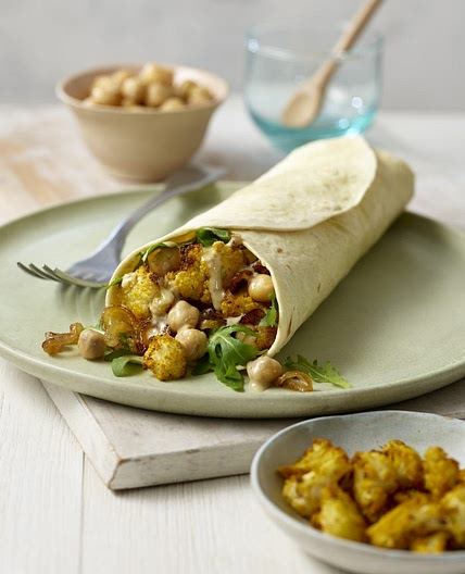 Spiced Cauliflower, Chickpea and Tahini Wrap | Deli Kitchen