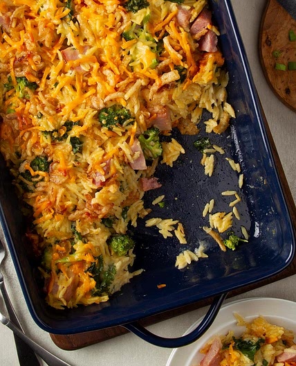 Ham, Broccoli and Orzo Casserole