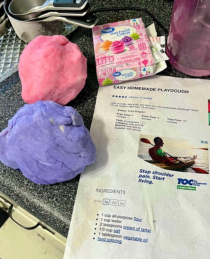 Easy Homemade Playdough