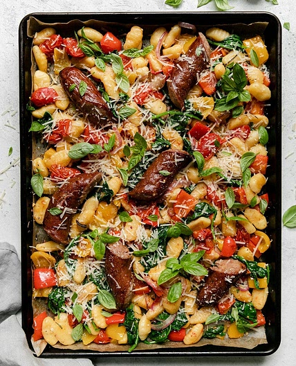 Sheet Pan Gnocchi With Kielbasa and Vegetables