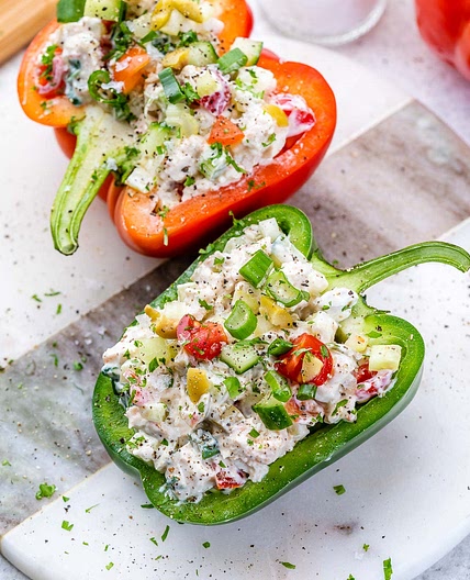 Chicken Salad Stuffed Peppers