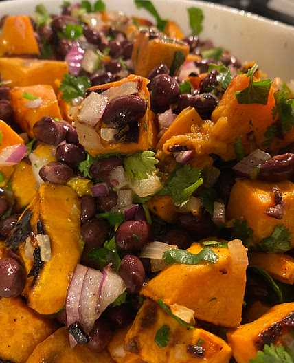Vegan Black Bean and Sweet Potato Salad