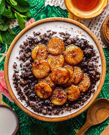 Bubur injin - Indonesian black rice pudding
