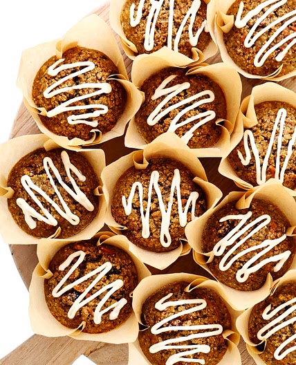 Healthy Carrot Cake Muffins