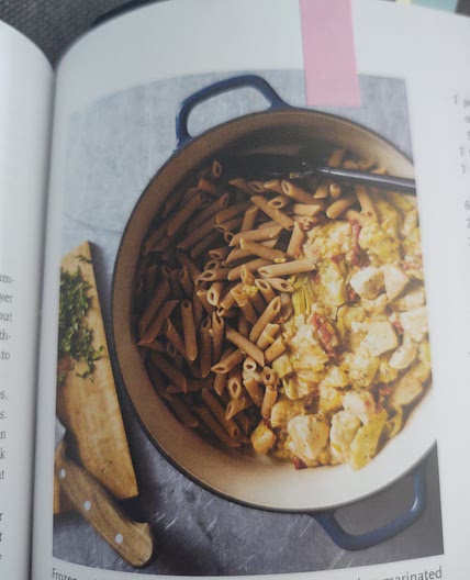 Lemon Penne, Chicken, Sun Dried tomatoes p 163