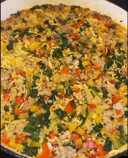 Dirty rice with ground turkey 