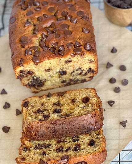 Banana chocolate chip bread