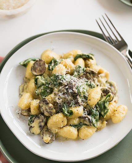 Creamy Spinach Mushroom Gnocchi