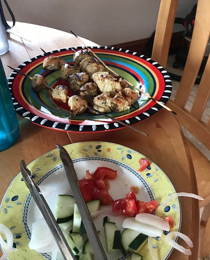 Chicken Souvlaki with Tzatziki Sauce