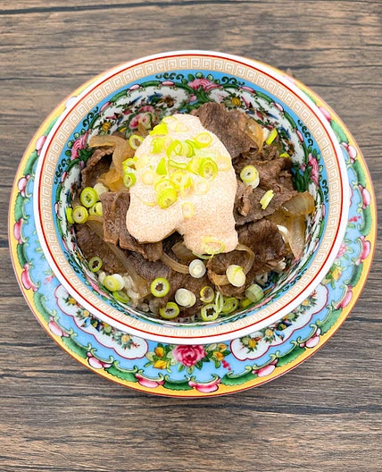 Gyudon with Mentaiko Mayo