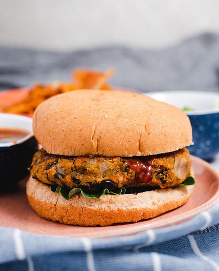 Vegetarian Sweet Potato Black Bean Burgers