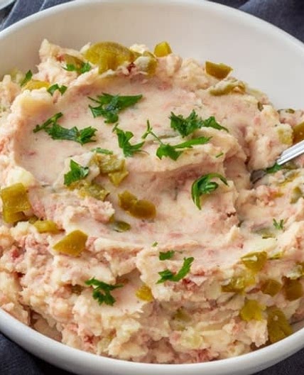 My sons favourite corned beef mashup.