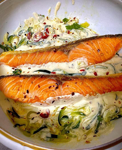 SALMON IN A CHILLI LEMON SAUCE