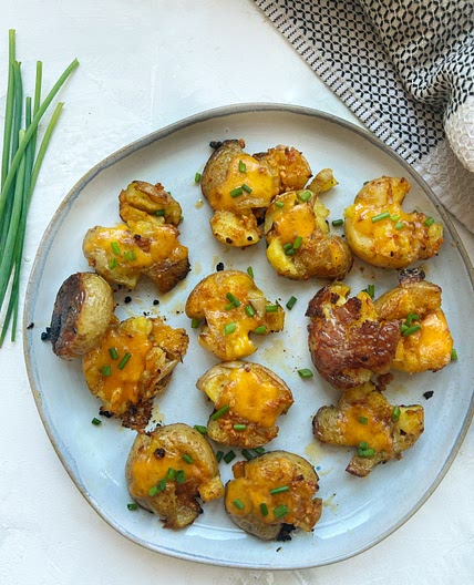 Cheesy, Crispy Smashed Potatoes — Sammi Brondo | NYC based Registered Dietitian Nutritionist