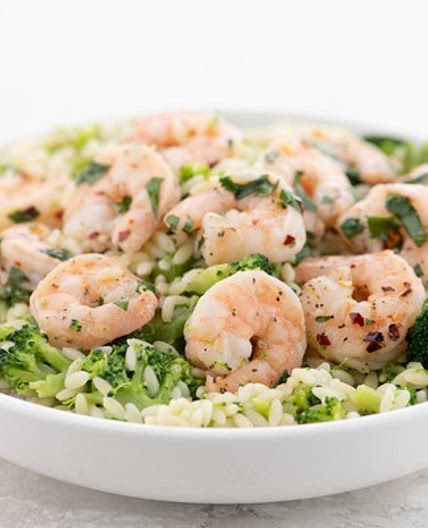 Shrimp Scampi with Broccoli Orzo Skinnytaste