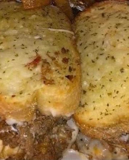 Cheesy Garlic Steak Toast Sandwich 