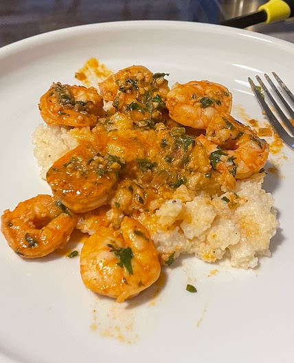 Garlic Butter Shrimp and Grits