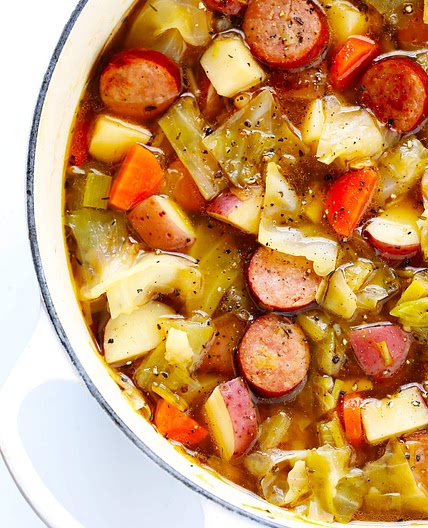 Cabbage, Sausage and Potato Soup