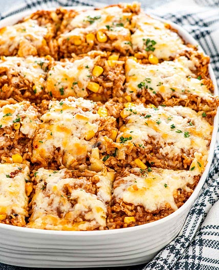 Chicken Enchilada Rice Casserole