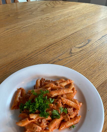 Penne with Spicy Vodka Tomato Cream Sauce