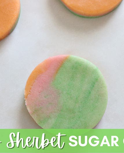 Rainbow Sherbet Sugar Cookies