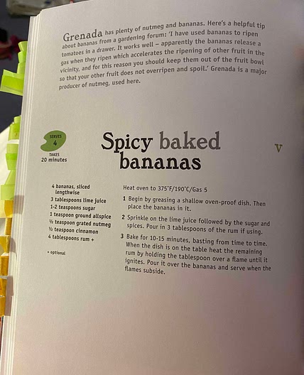 Spicy baked bananas 