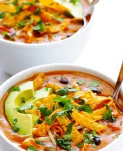 20-Minute Cheesy Chicken Enchilada Soup