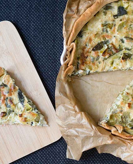 Quiche fondante aux poireaux