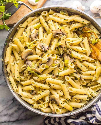 Leek and Mushroom Pasta
