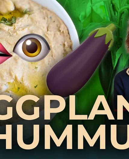 Roasted Eggplant Hummus salad