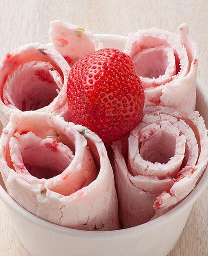 Receita de Sorvete de rolo tailandês