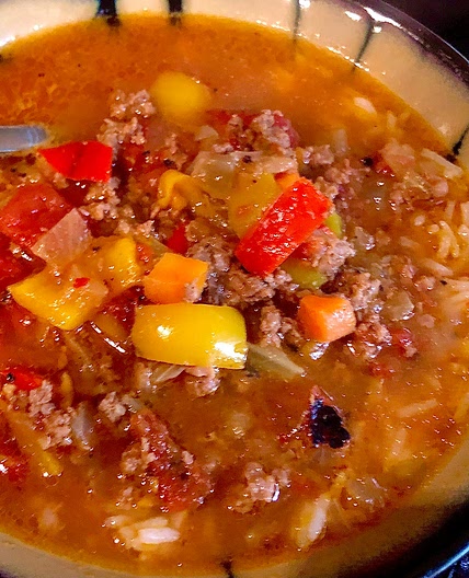 Gluten-Free Stuffed-Pepper Soup 