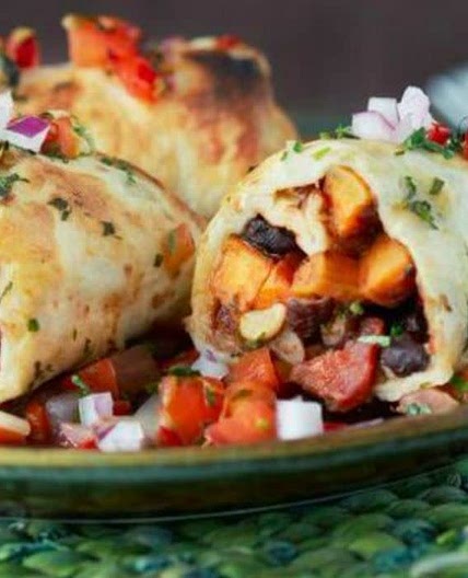 Sweet Potato Black Bean Enchiladas
