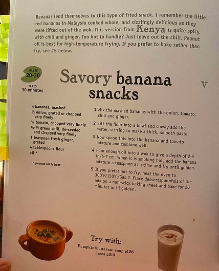 Savory banana snacks