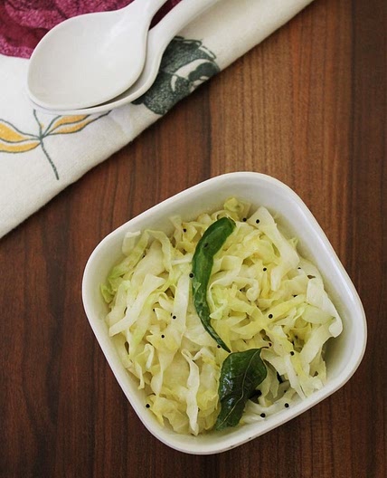 Cabbage sambharo recipe